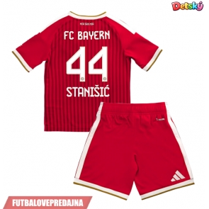 Lacne Dětský Futbalové dres Bayern Munich Josip Stanisic #44 2026-27 Krátky Rukáv - Domáci (+ trenírky)